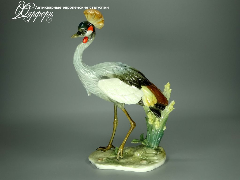 Купить фарфоровую статуэтку Hutschenreuther Венценосный журавль